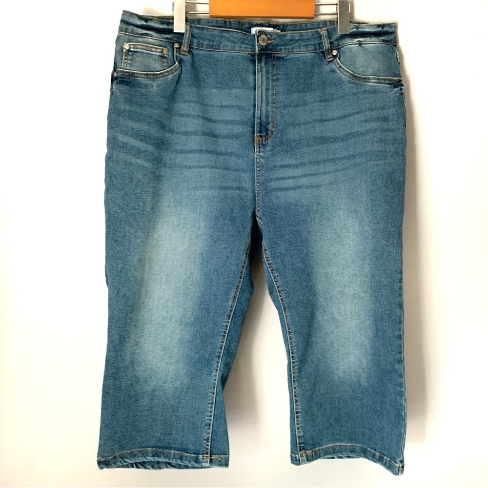 MyStyle Blue Denim Capri Jeans Ladies 22